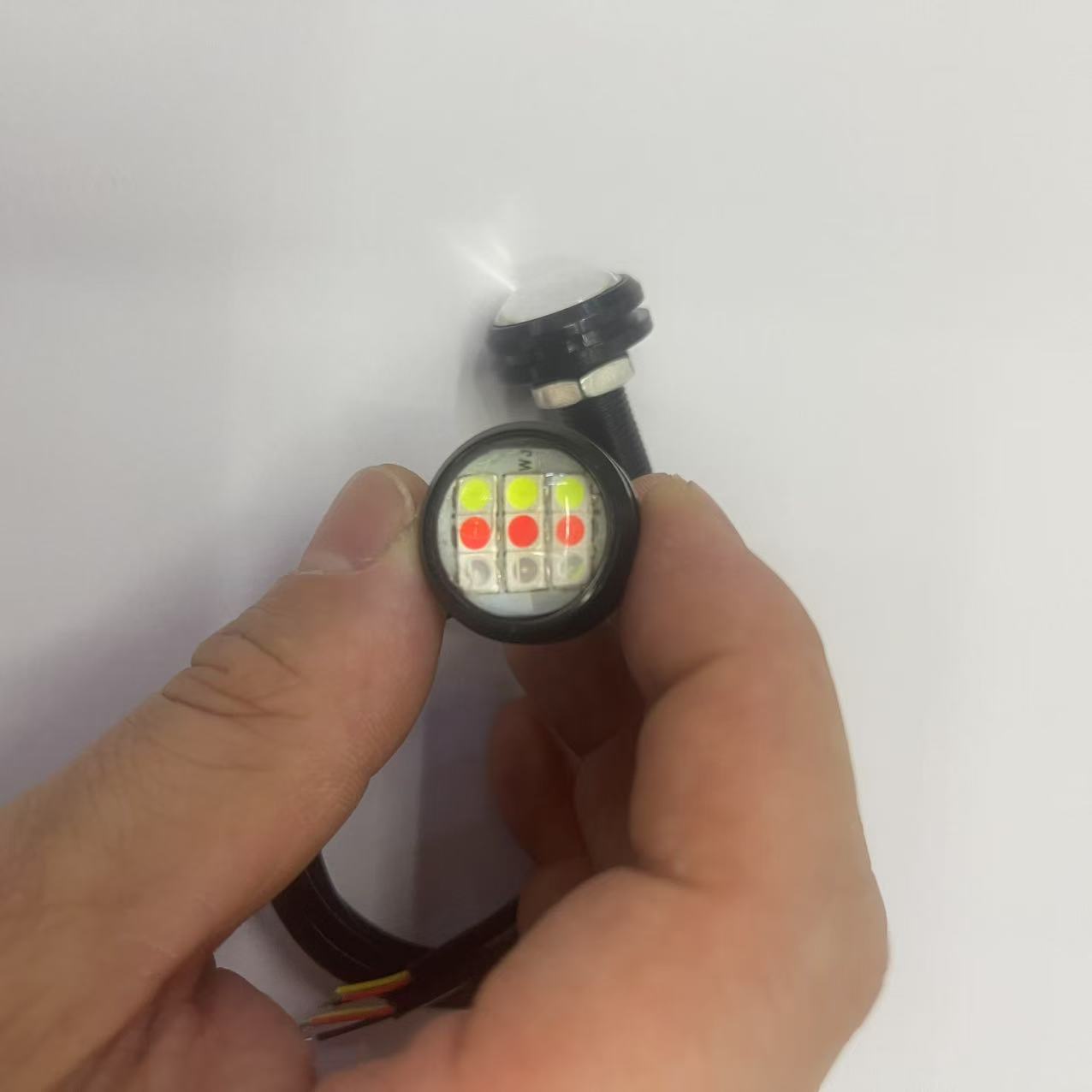 Seven-color eagle eye lights, motorcycle LED lights, license plate lights, flashing RGB lights, decorative lights, 12V taillights Application Scenario