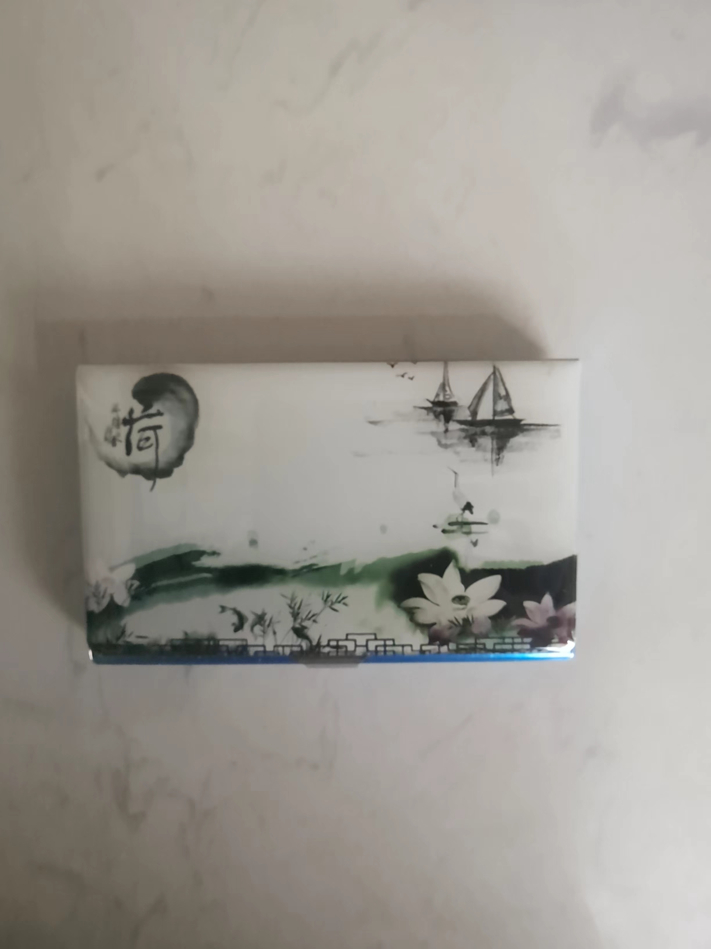 国潮名片盒荷花