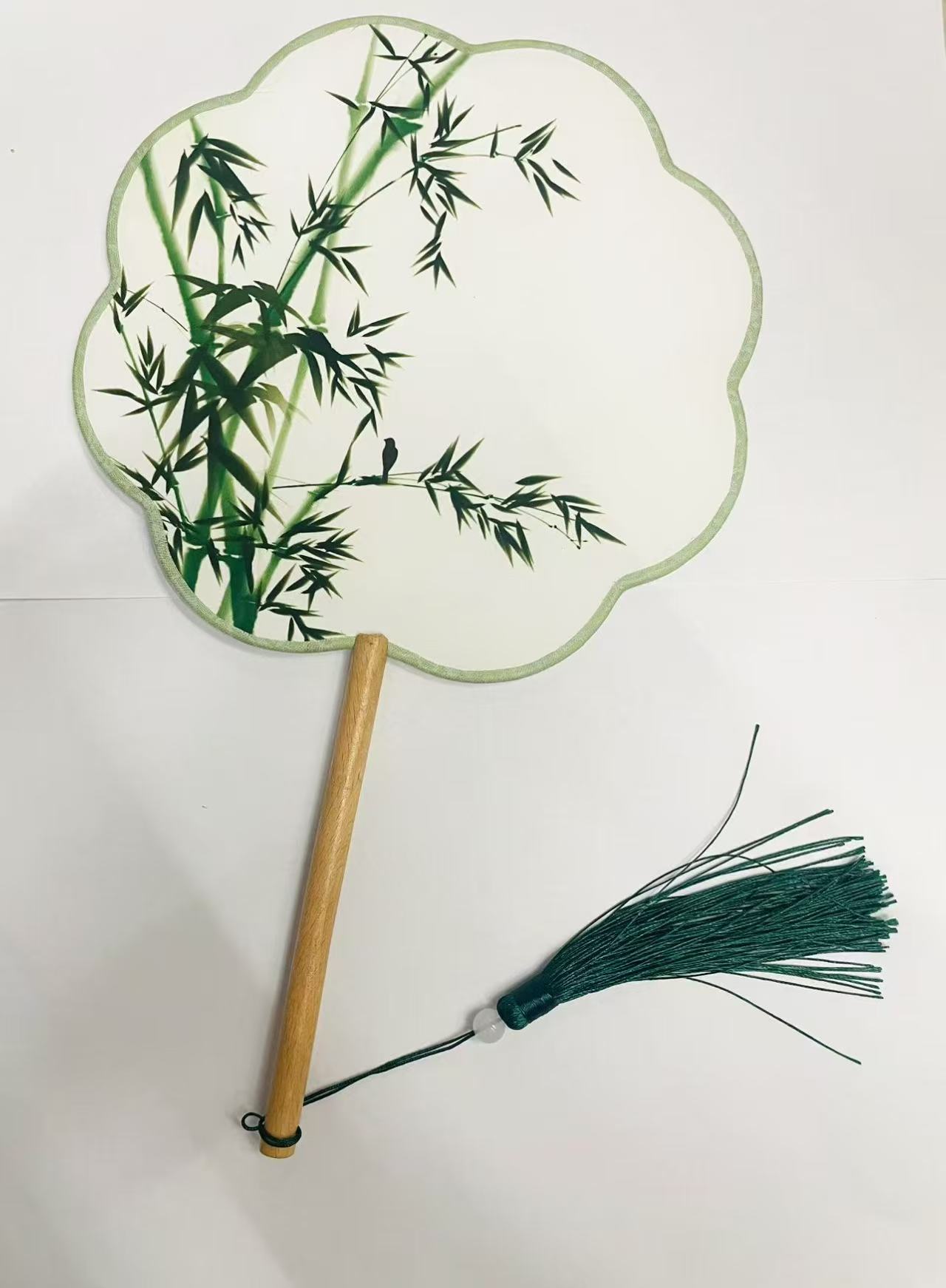 国潮扇子竹子