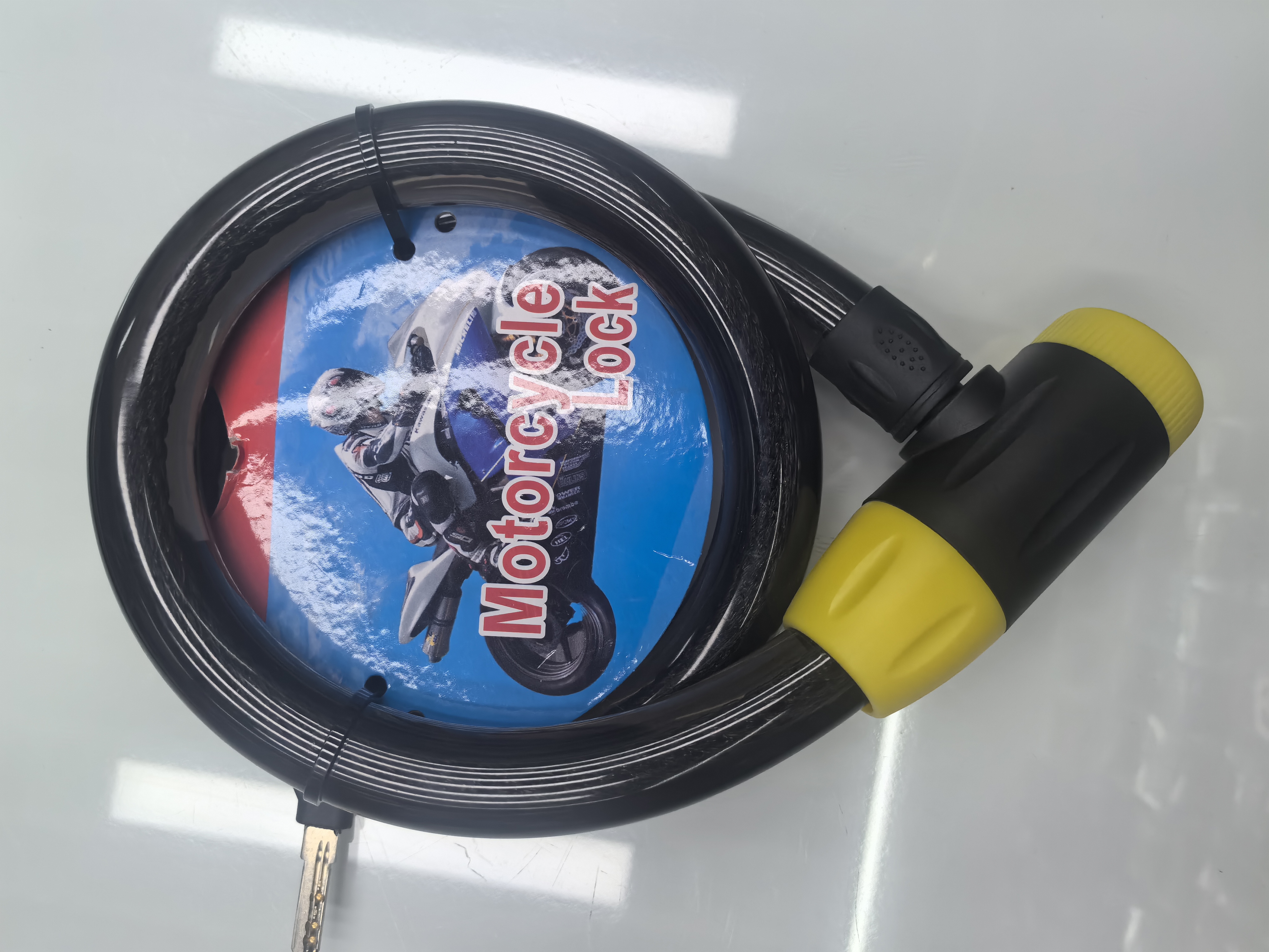 Motorcycle lock, bicycle lock, anti-theft, anti-sawing, anti-prying, high-strength lock body, safe and portable F02