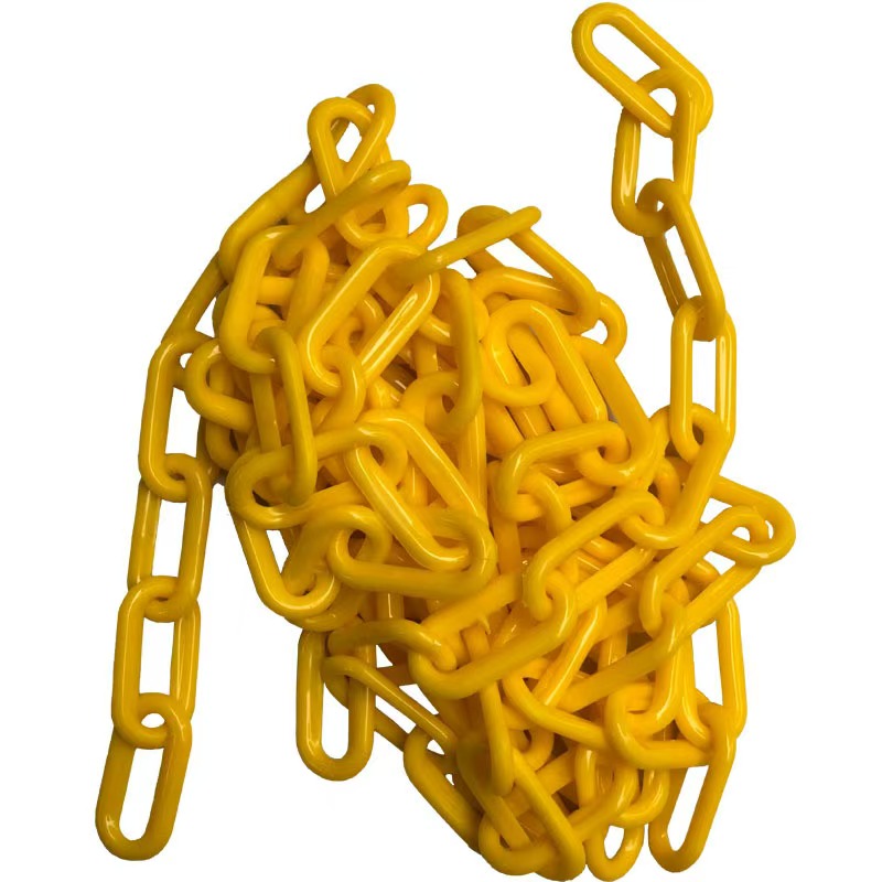 彩色防护安全链  安全链  塑料链 路锥链  隔离链  警示链  链条  路障锁链  墩链  施工链  反光链  