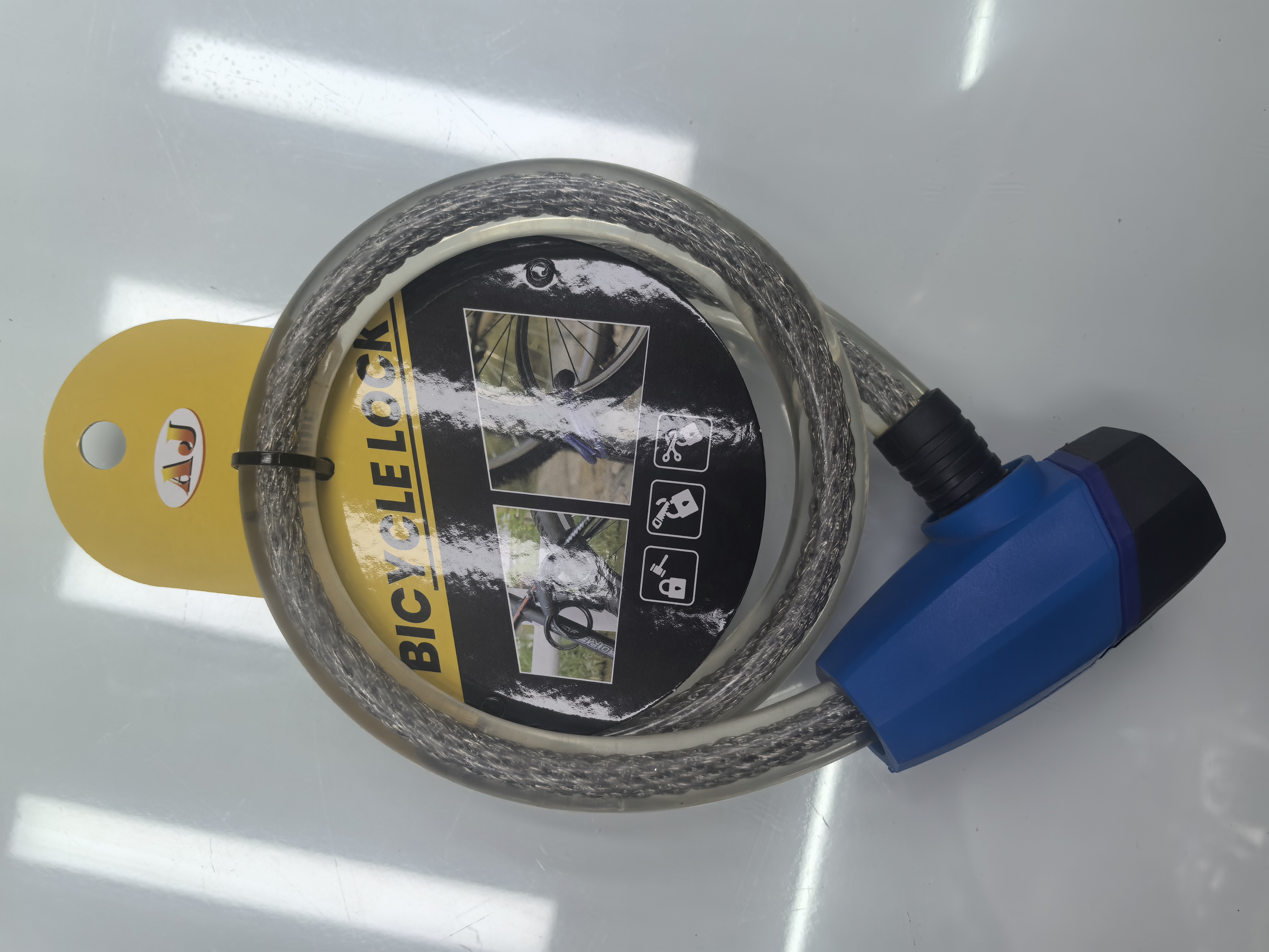 Motorcycle lock, bicycle lock, anti-theft, anti-sawing, anti-prying, high-strength lock body, safe and portable F07