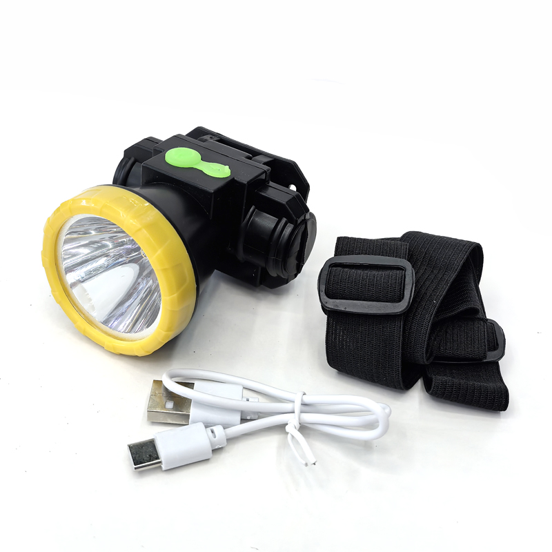 Lámpara de cabeza 4605 lámpara de plástico recargable USB lámpara de cabeza de ciclismo lámpara de camping al aire libre lámpara de mina lámpara de cabeza de mantenimiento luz de camping luz de pesca details Picture