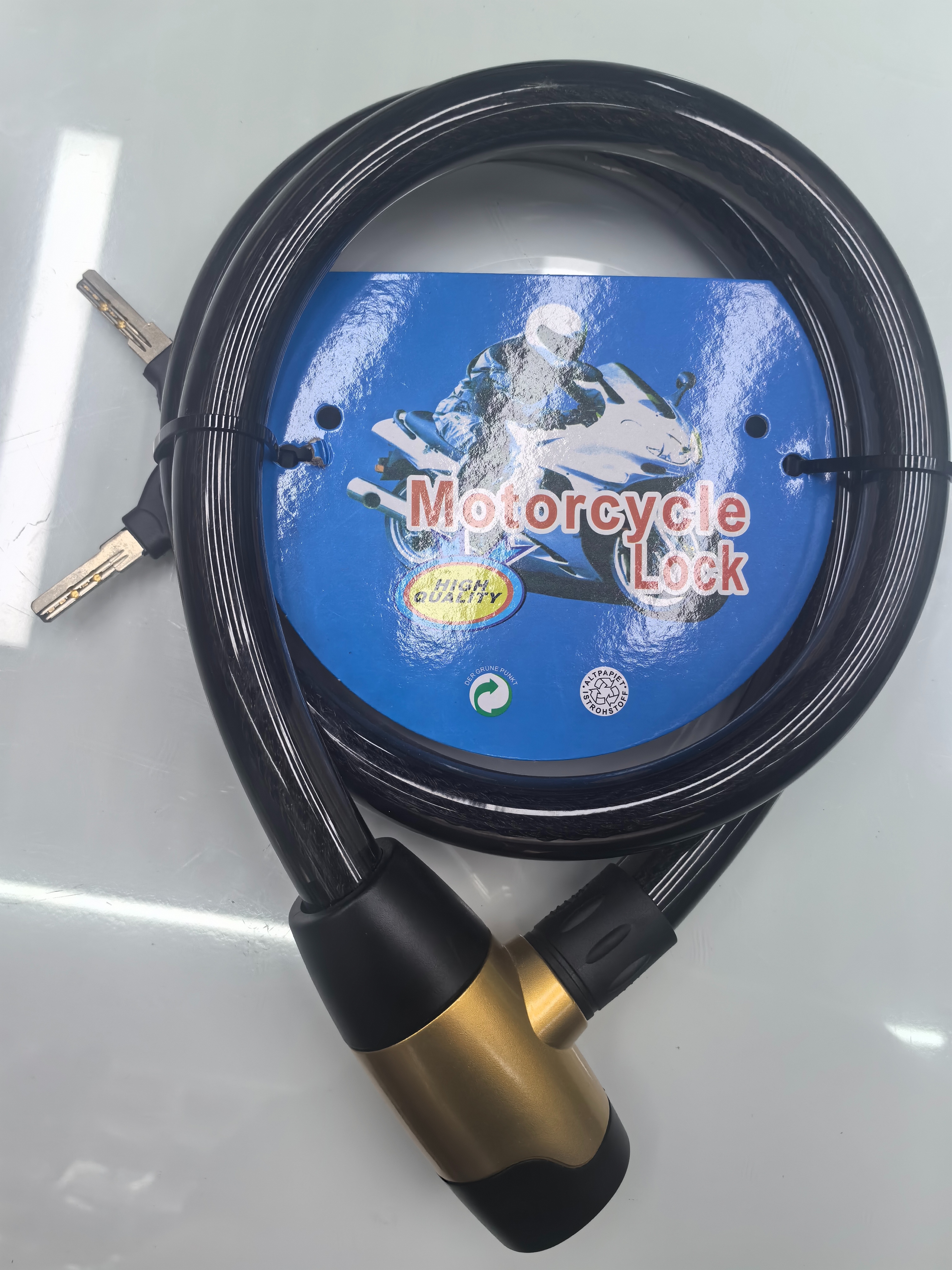 Motorcycle lock, bicycle lock, anti-theft, anti-sawing, anti-prying, high-strength lock body, safe and portable F03