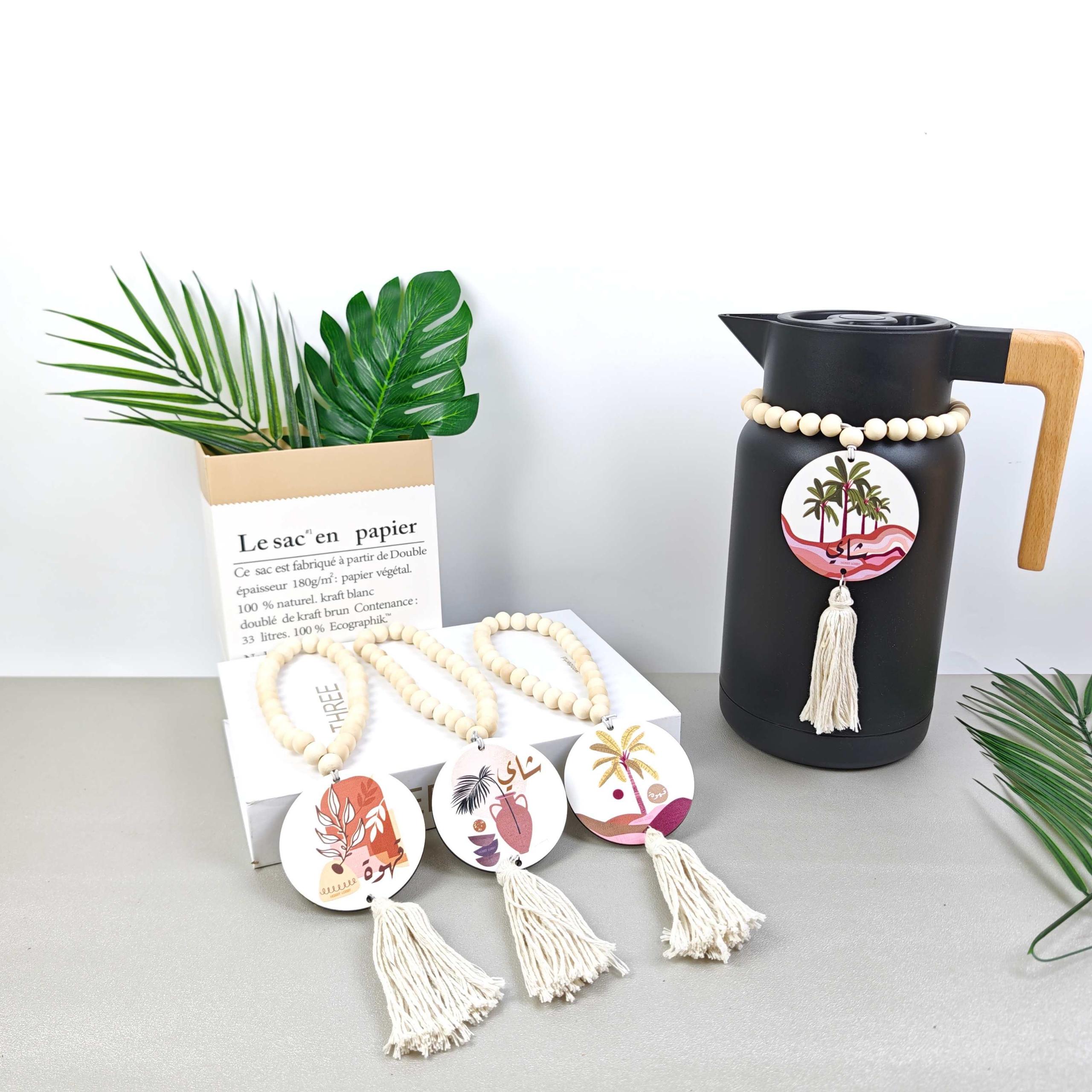 外贸流行中东风格保温壶项链木珠链流行定制阿文花色可批发详情3