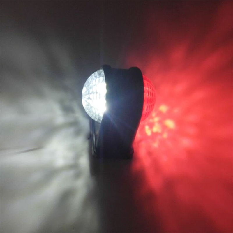 Factory direct sales of general-purpose rear taillights, LED dual-color side lights, truck warning lights, 24V width indicator lights for trucks Specification drawing