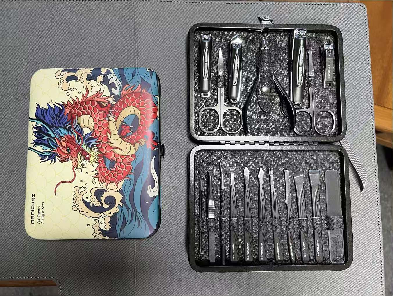 国潮国风美容工具套装指甲钳精美美容套装