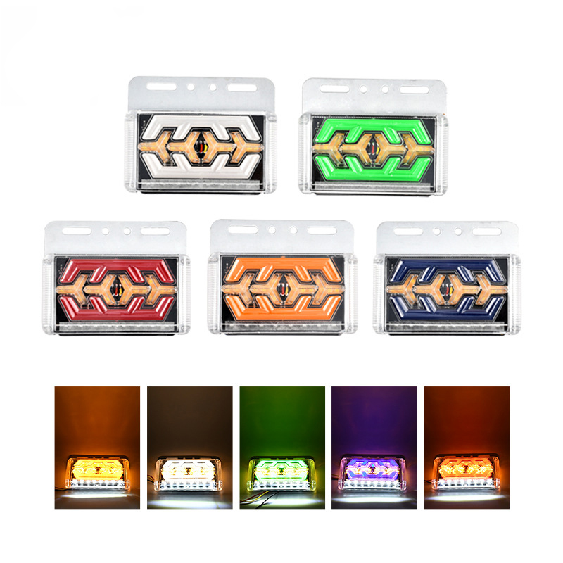 24VLED truck side light, LED light guide flow side light, truck side light factory direct sales full figure