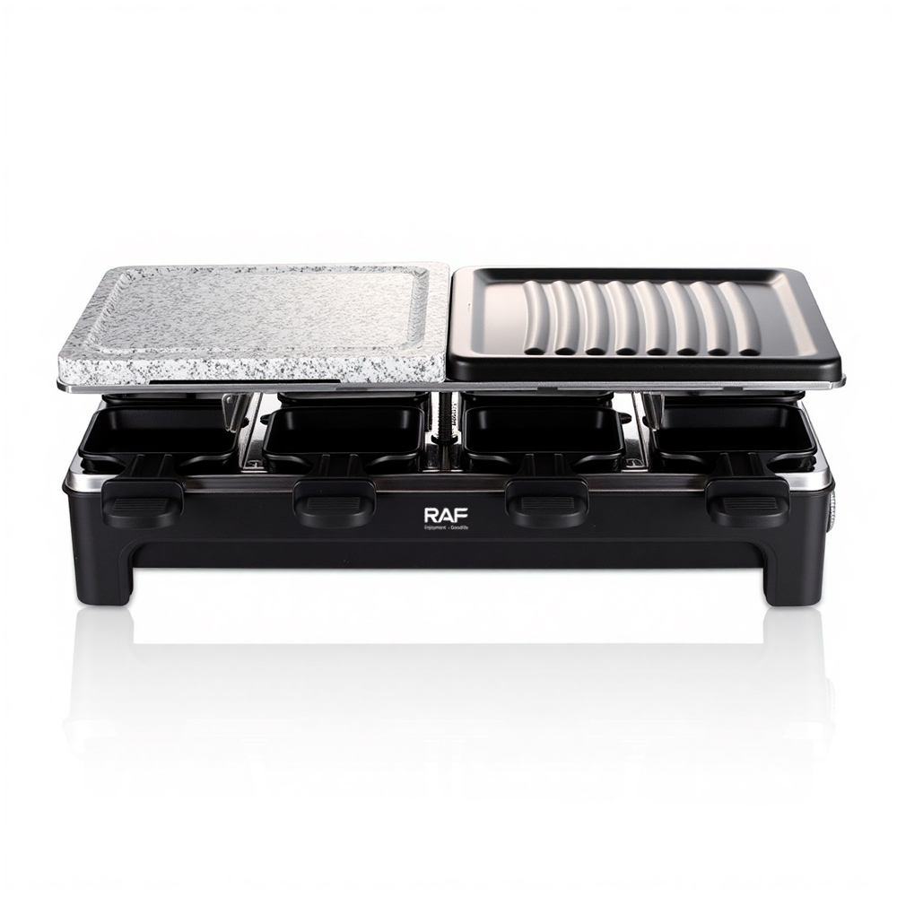 RAF European-style cross-border electric barbecue grill, household multi-layer pull-out grilling rack, multi-functional electric grilling pan and grilling pan Specification drawing