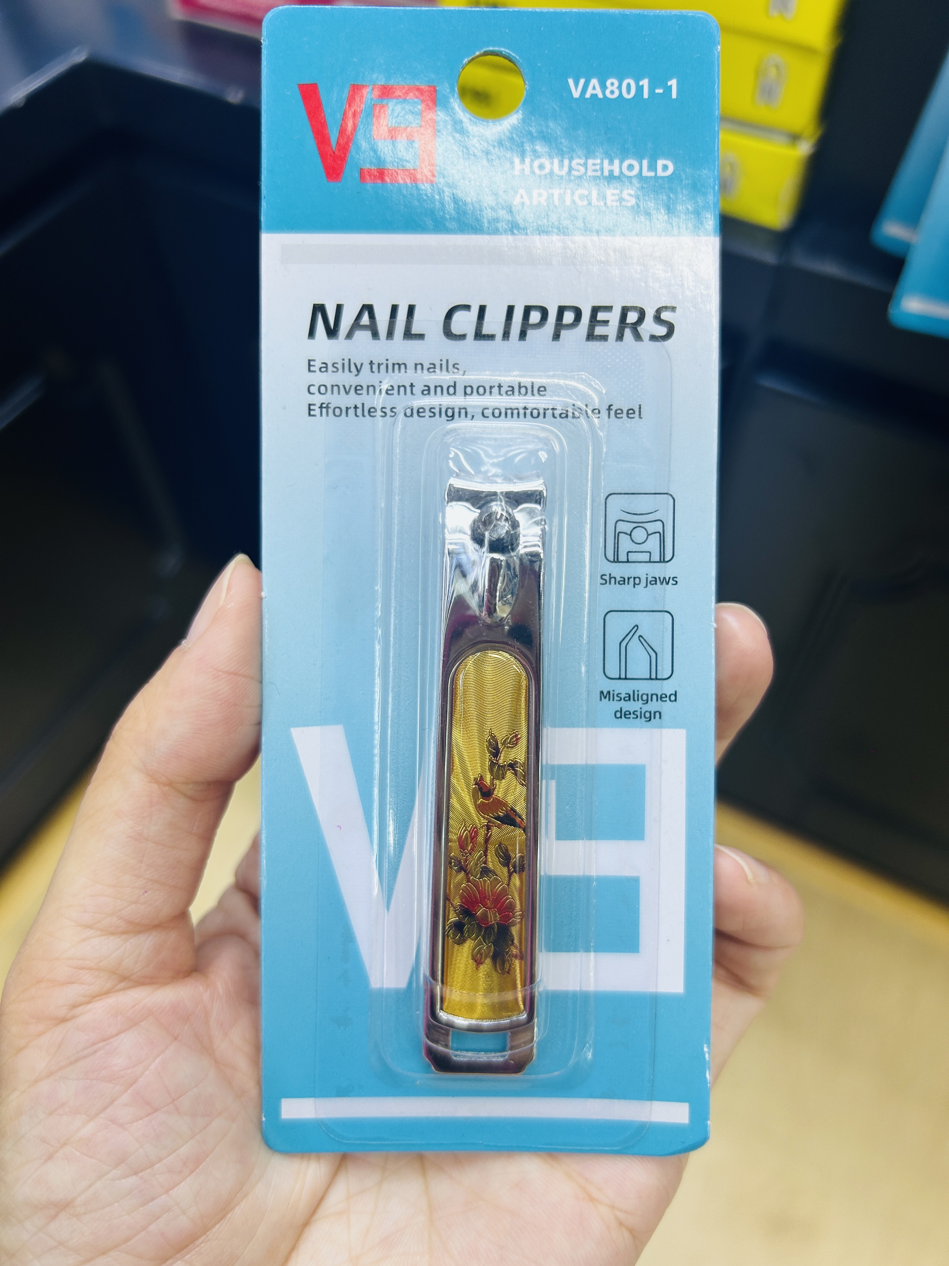 国潮国风美容工具喜鹊牡丹图案指甲钳畅销