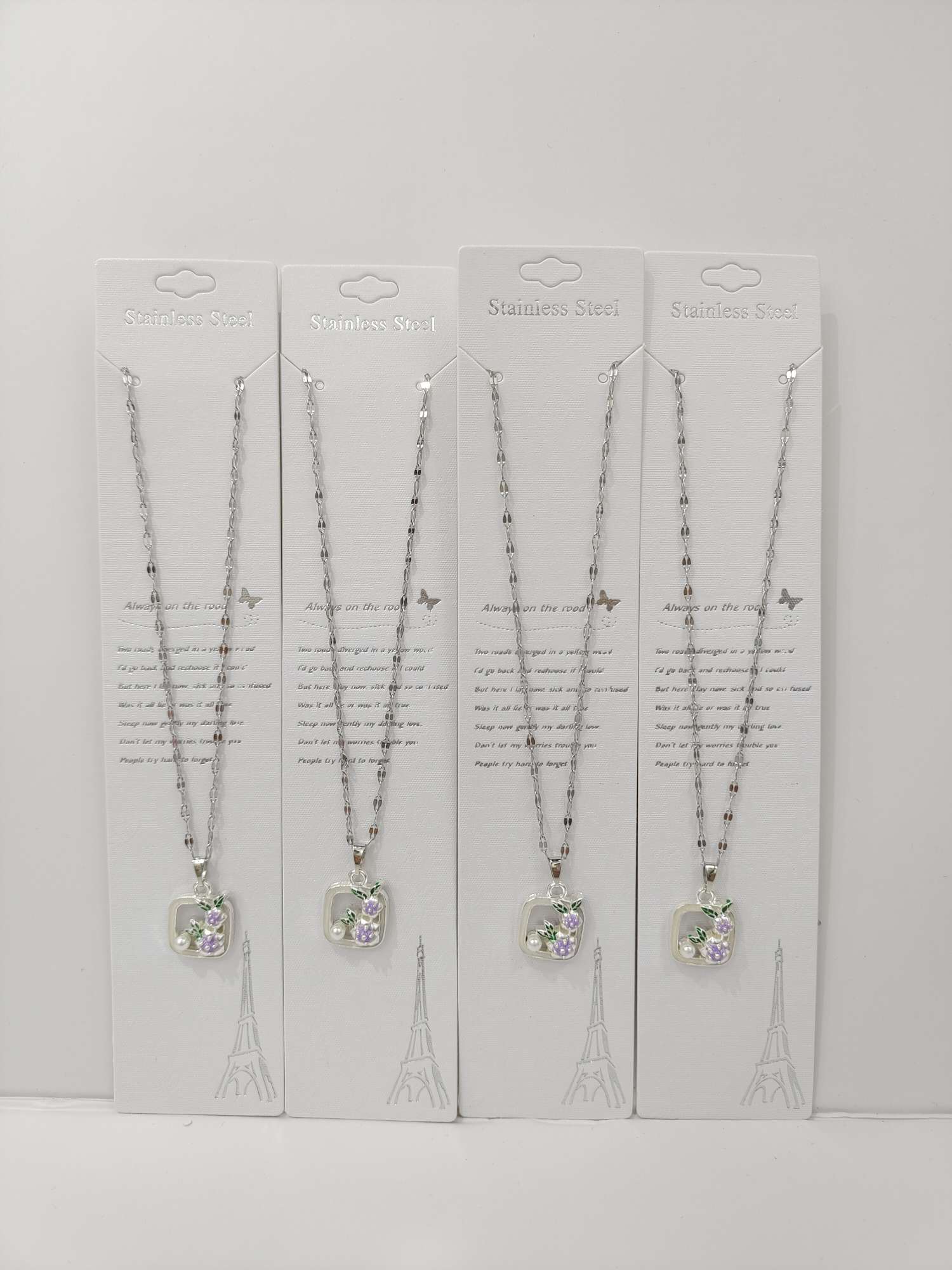 四叶草设计进口饰品项链珠宝套装 精致进口商品项链赠品 高级感时尚饰品详情图18