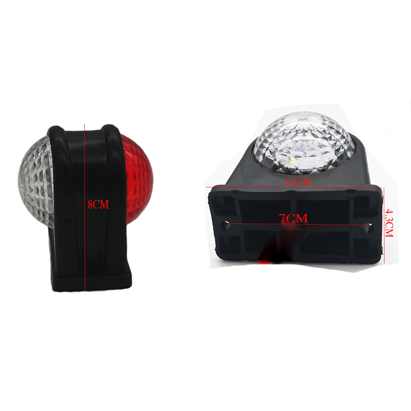 Factory direct sales of general-purpose rear taillights, LED dual-color side lights, truck warning lights, 24V width indicator lights for trucks details Picture