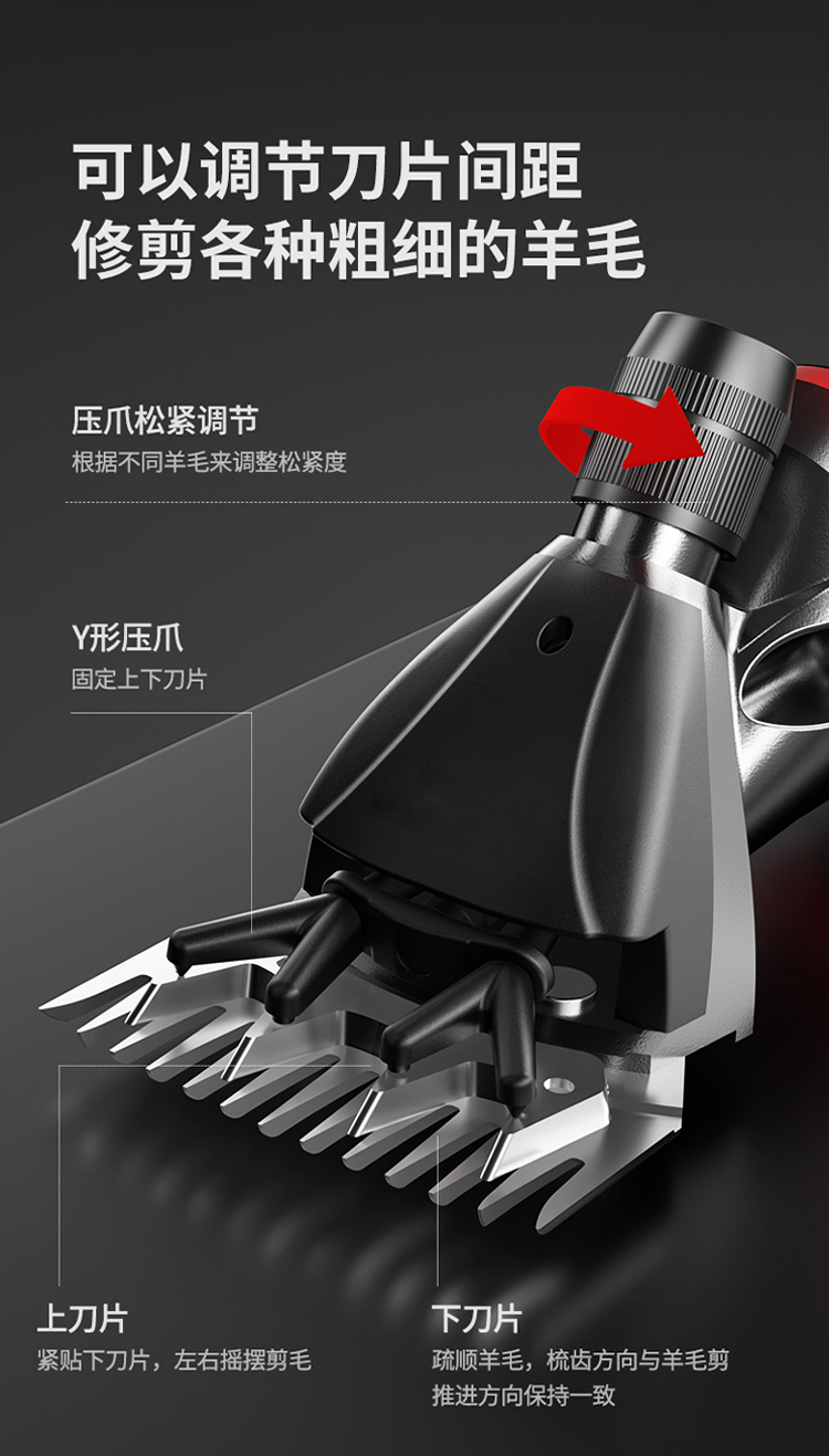 手持大功率电动羊毛剪省力电剪刀剃羊毛的电推子剃毛器新款剪毛机详情4