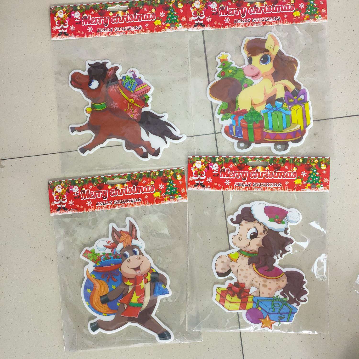 Creative Christmas stickers for the Year of the Horse jelly stickers with zodiac signs Specification image