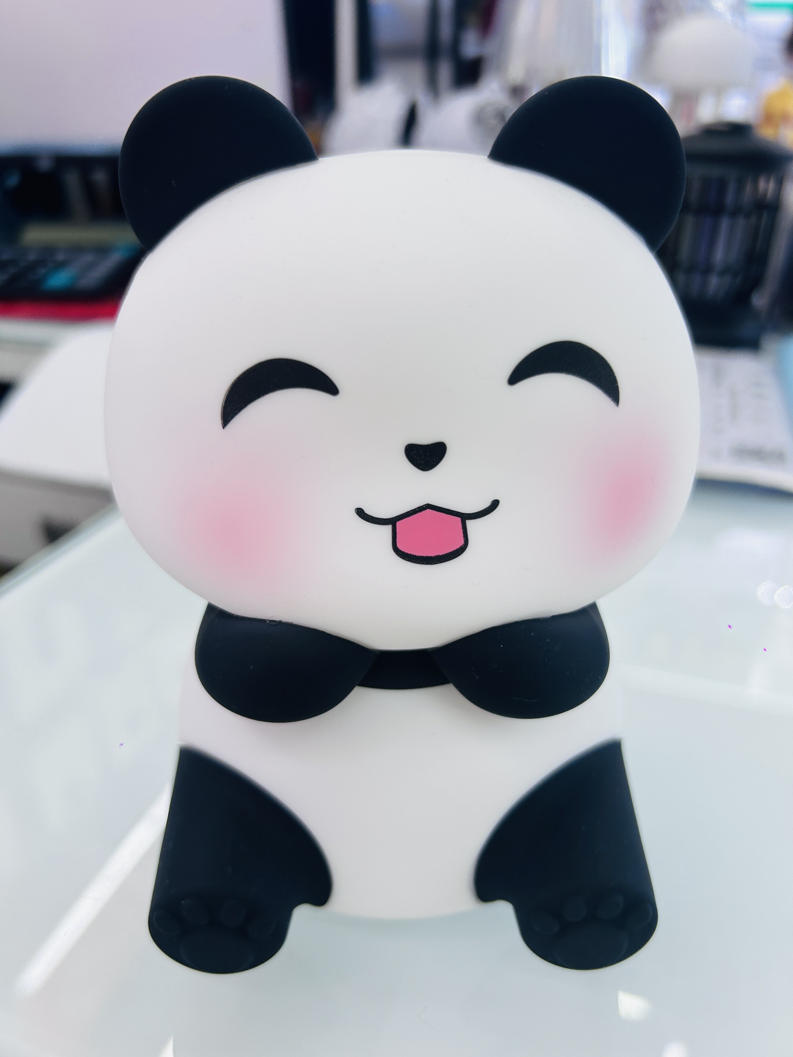 国潮小巧便利LED小夜灯纽扣电池熊猫造型国风详情1