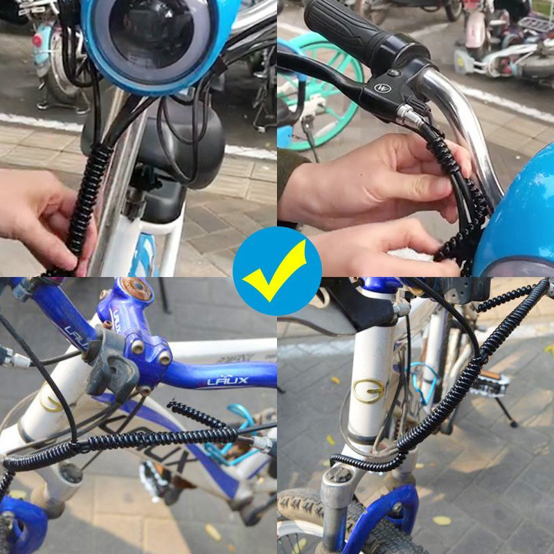 240816-8 manga de protección espiral TPU línea de protección espiral cable de freno de bicicleta eléctrica línea de freno tubo de envoltura cuerda de protección cuerda de resorte Item Picture