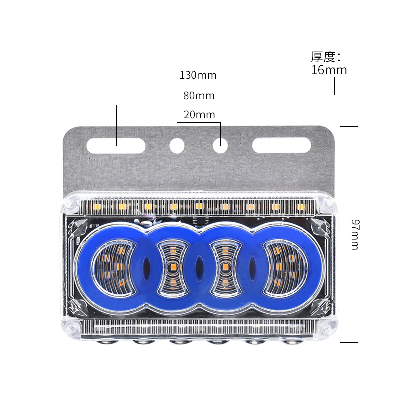 24V truck general high-brightness side light, 24VLED truck side light signal light, truck side light factory direct sales details Picture