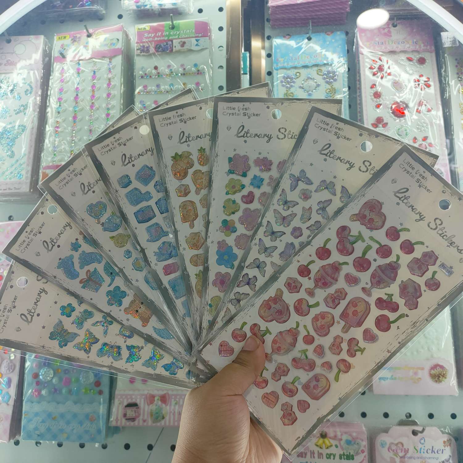 创意浮雕水晶亚克力脸贴 PET贴纸 造景贴纸 工艺品礼品 创意礼品贴纸 独特设计精致工艺详情图3