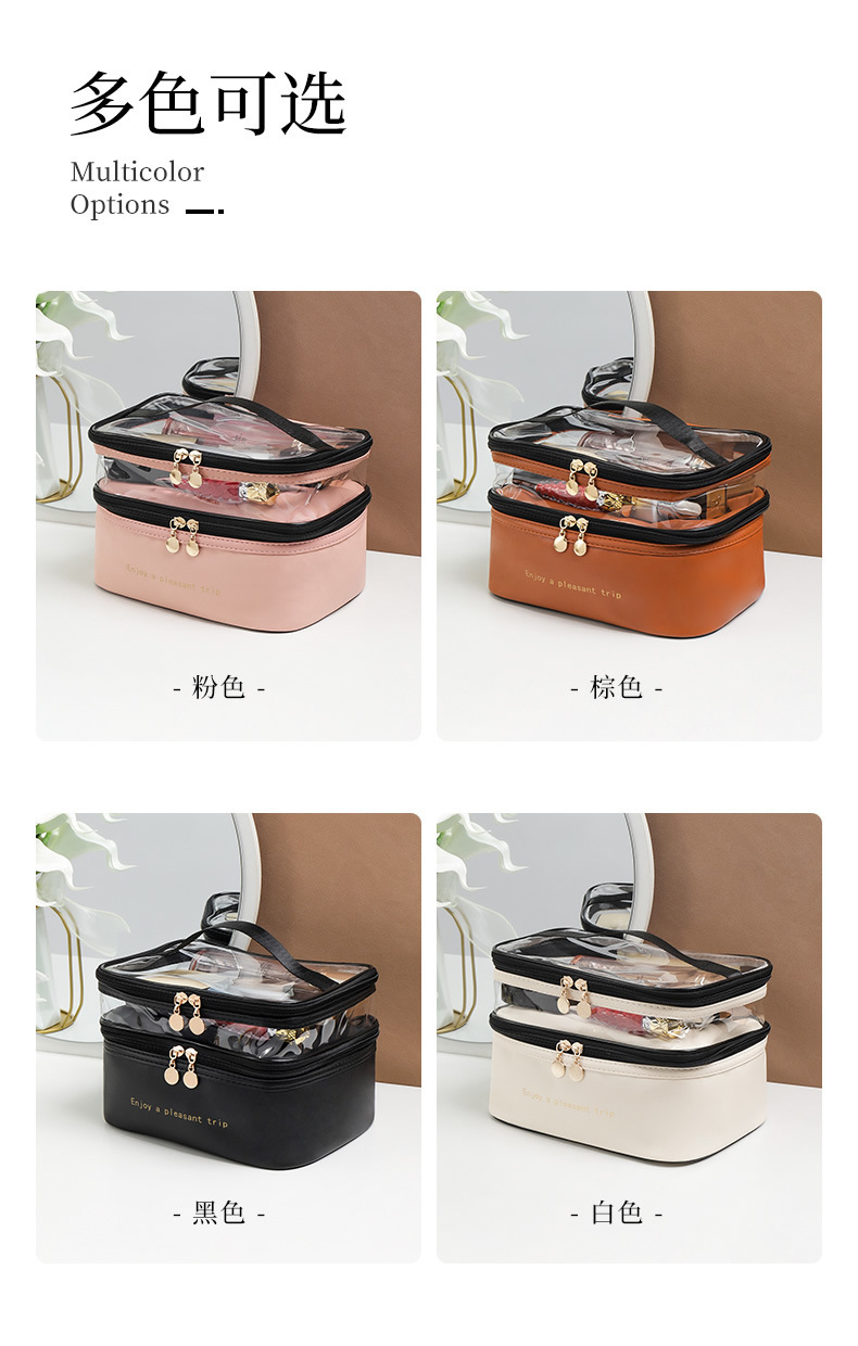 网红化妆包大容量女便携化妆品收纳包旅行护肤品化妆箱透明多功能详情图20