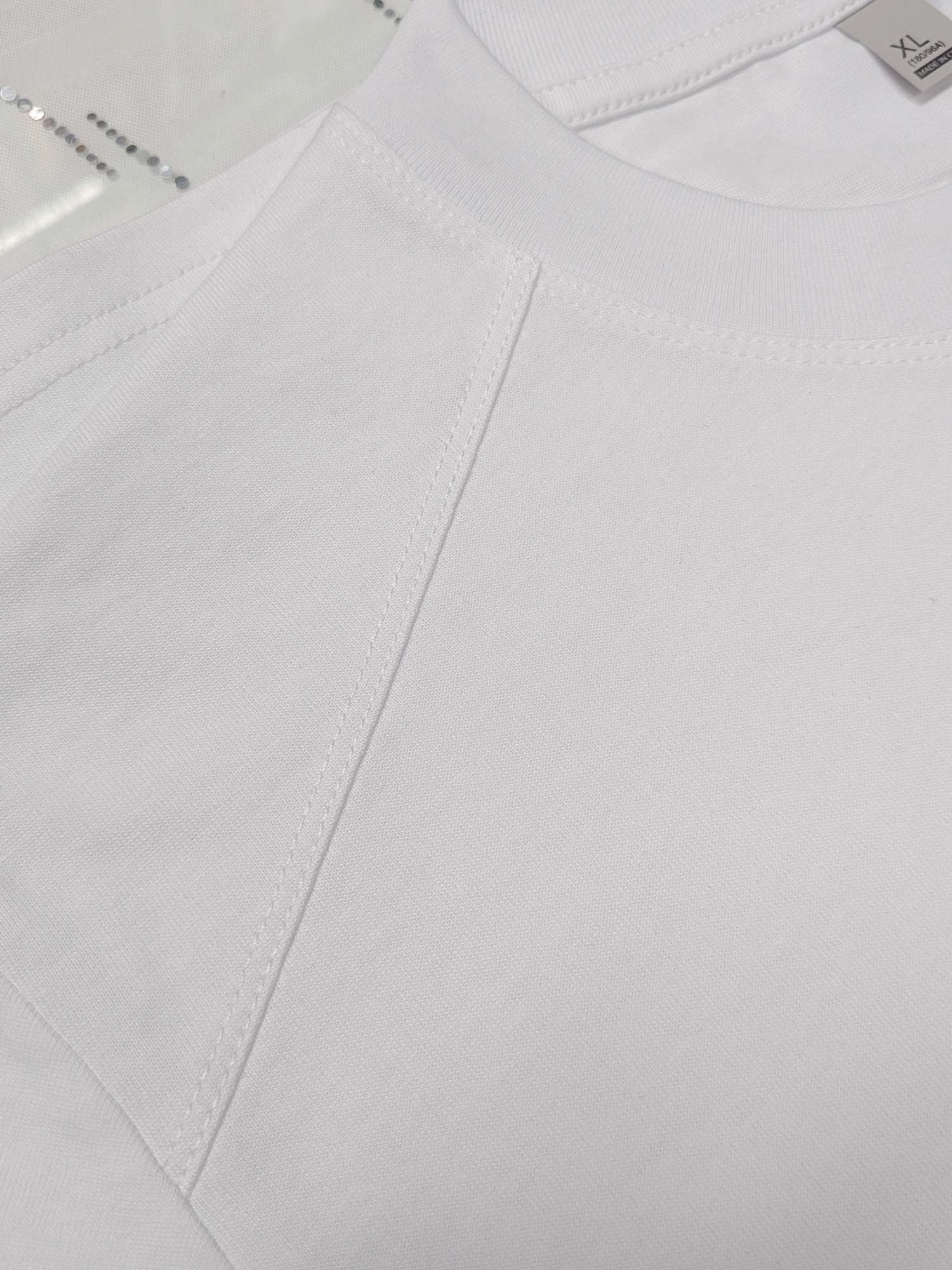 Cross-border 230g/㎡ double yarn 100% pure cotton shoulder sleeve style new short-sleeved T-shirt, fashionable and casual men's and women's same style T-shirt, simple and comfortable short-sleeved trendy T-shirt detail image 7