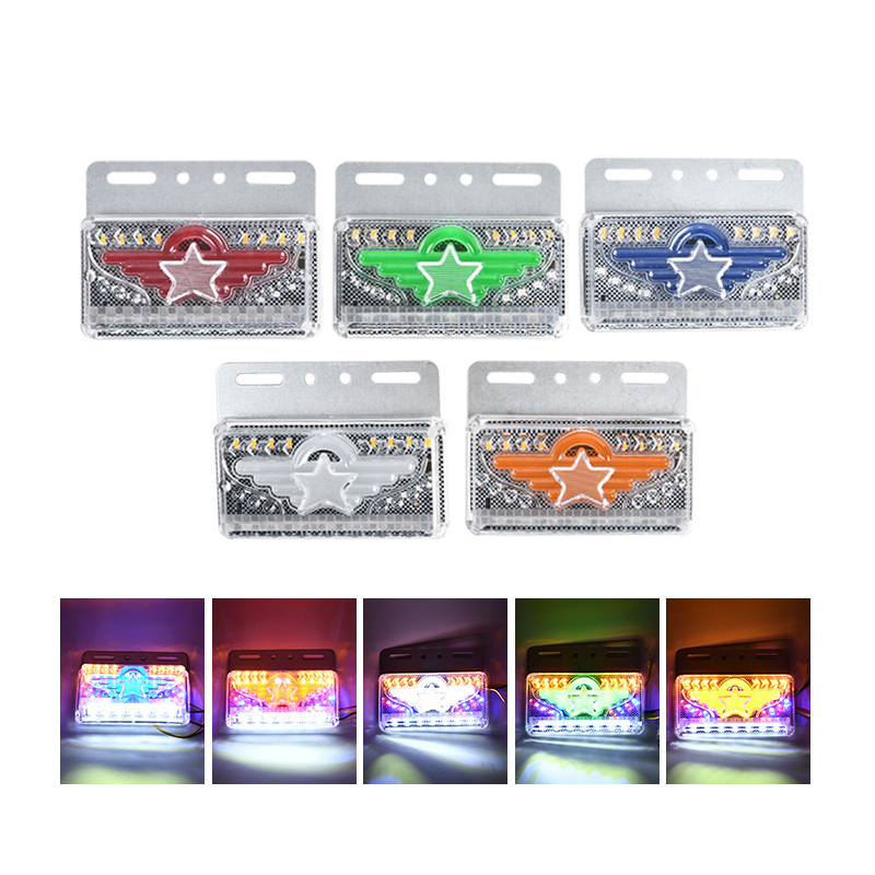 24VLED five-star ground side light, truck side light, truck side light, truck bus, passenger car driving turn side light full figure