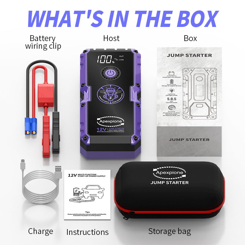 汽车应急启动电源充气泵一体机12v车载紧急搭电宝车辆用打火神器详情7