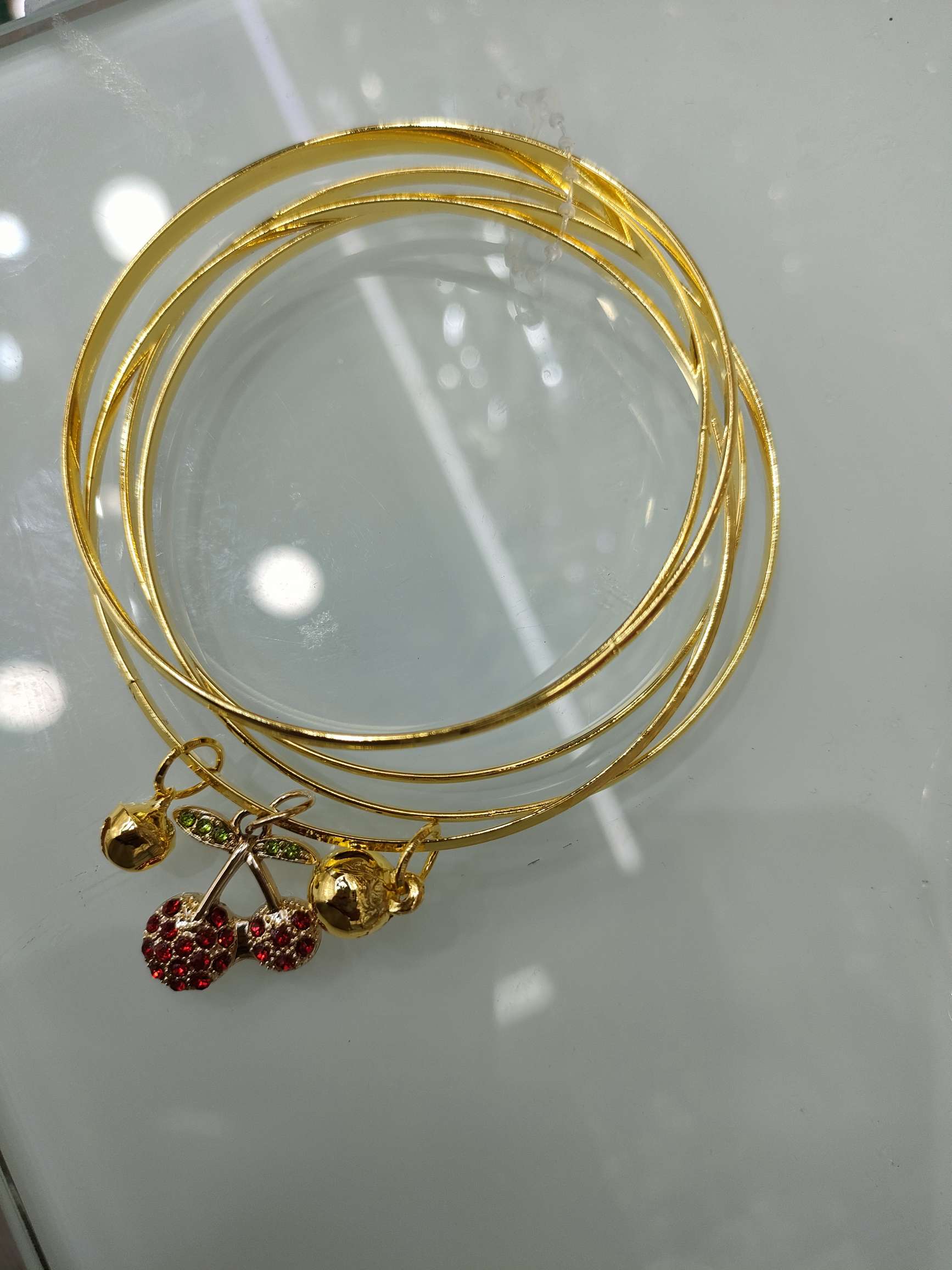 沙金玉镯叮当镯 珍珠手镯 高雅手饰 精致手镯 高端饰品 时尚潮流配饰