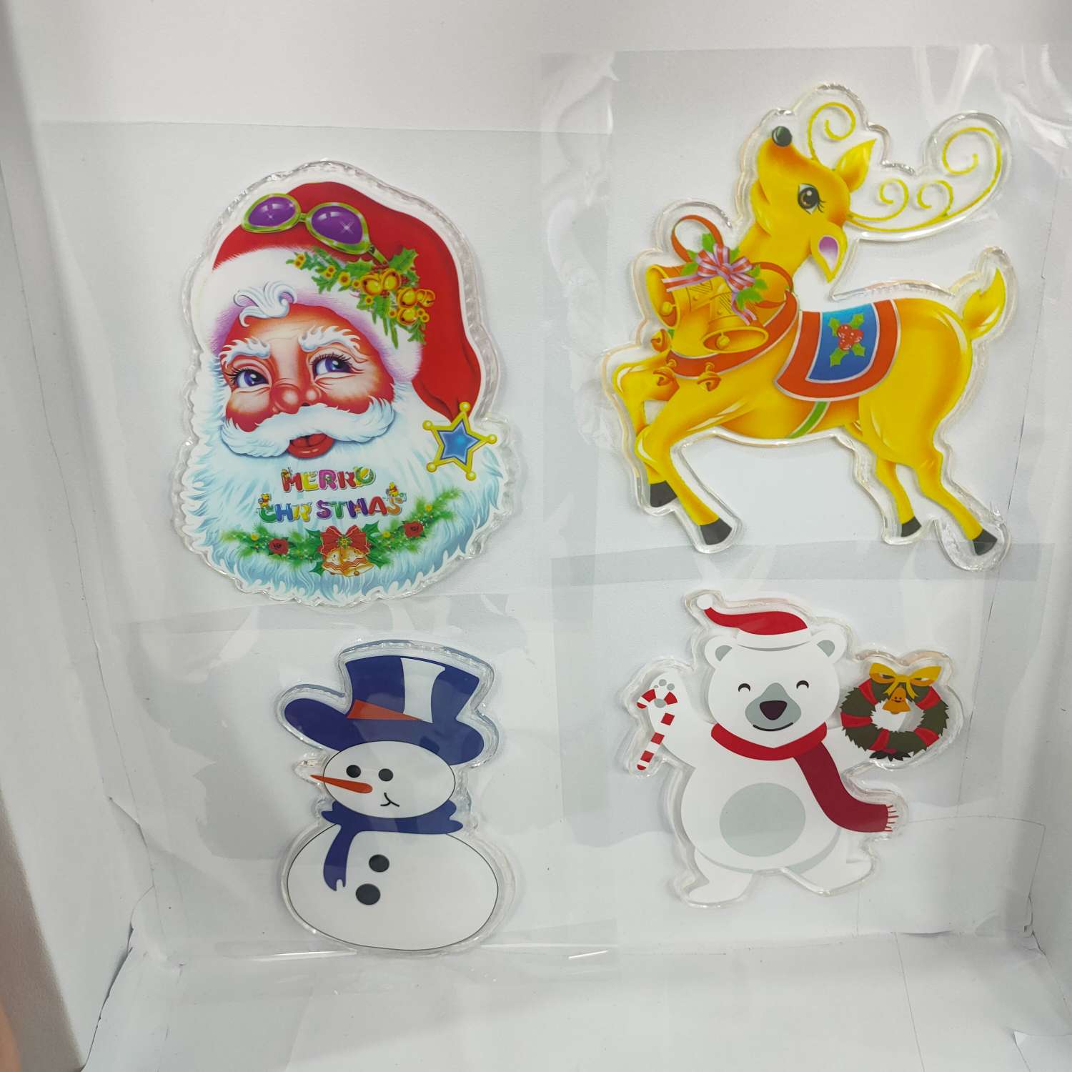 创意礼品工艺品圣诞款果冻贴小贴纸墙贴透明高级静电贴 独特设计精美装饰详情图3