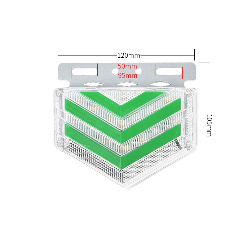 24VLED wide-angle three-sided V-shaped ground edge light, truck edge light, LED edge light, width indicator light, license plate light details Picture
