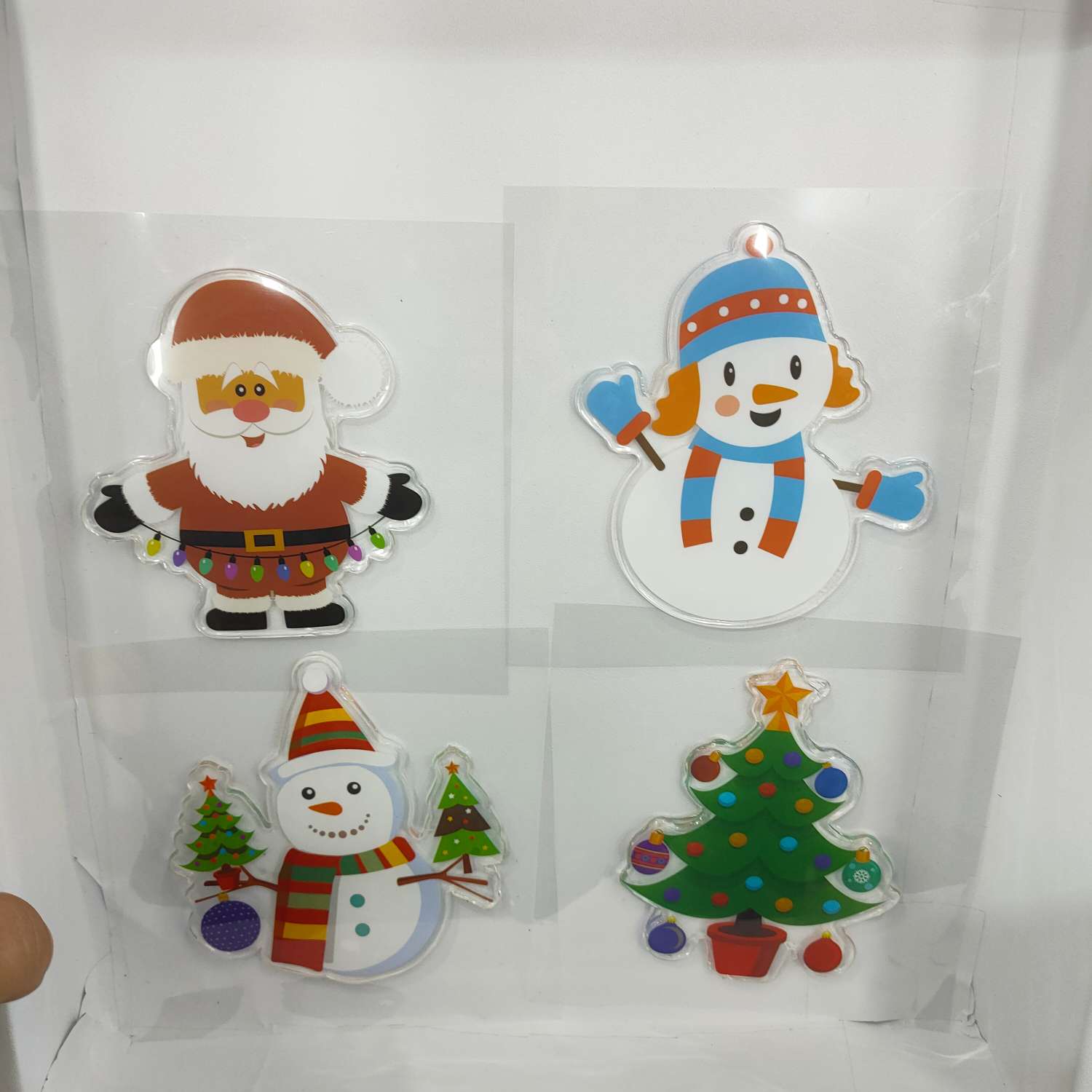 创意礼品工艺品圣诞款果冻贴小贴纸墙贴透明高级静电贴 独特设计精美装饰详情图2