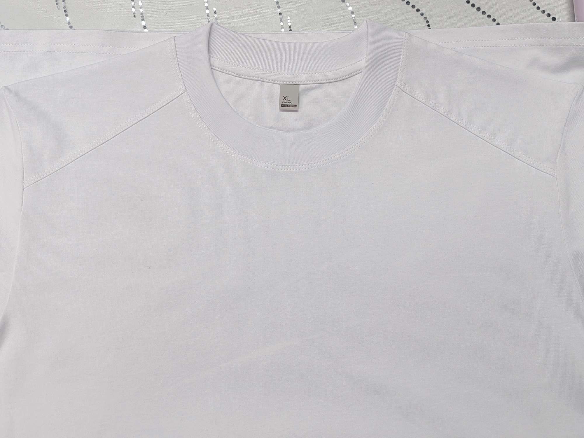 Cross-border 230g/㎡ double yarn 100% pure cotton shoulder sleeve style new short-sleeved T-shirt, fashionable and casual men's and women's same style T-shirt, simple and comfortable short-sleeved trendy T-shirt detail image 5