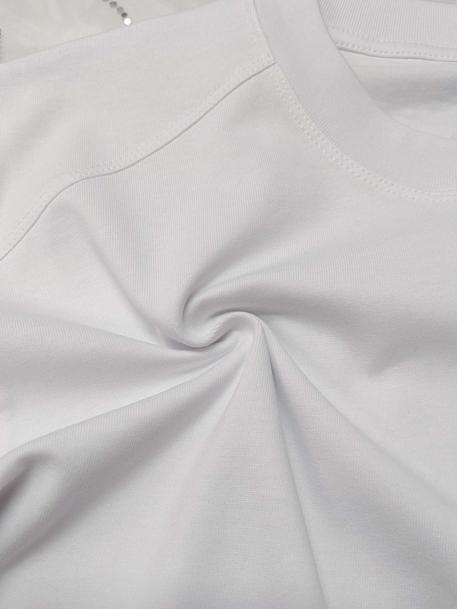 Cross-border 230g/㎡ double yarn 100% pure cotton shoulder sleeve style new short-sleeved T-shirt, fashionable and casual men's and women's same style T-shirt, simple and comfortable short-sleeved trendy T-shirt detail image 10