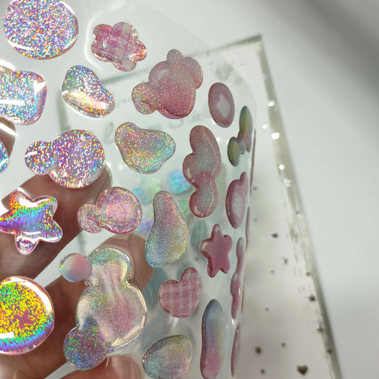 创意浮雕水晶亚克力脸贴 PET贴纸 造景贴纸 工艺品礼品 创意礼品贴纸 独特设计精致工艺详情图10