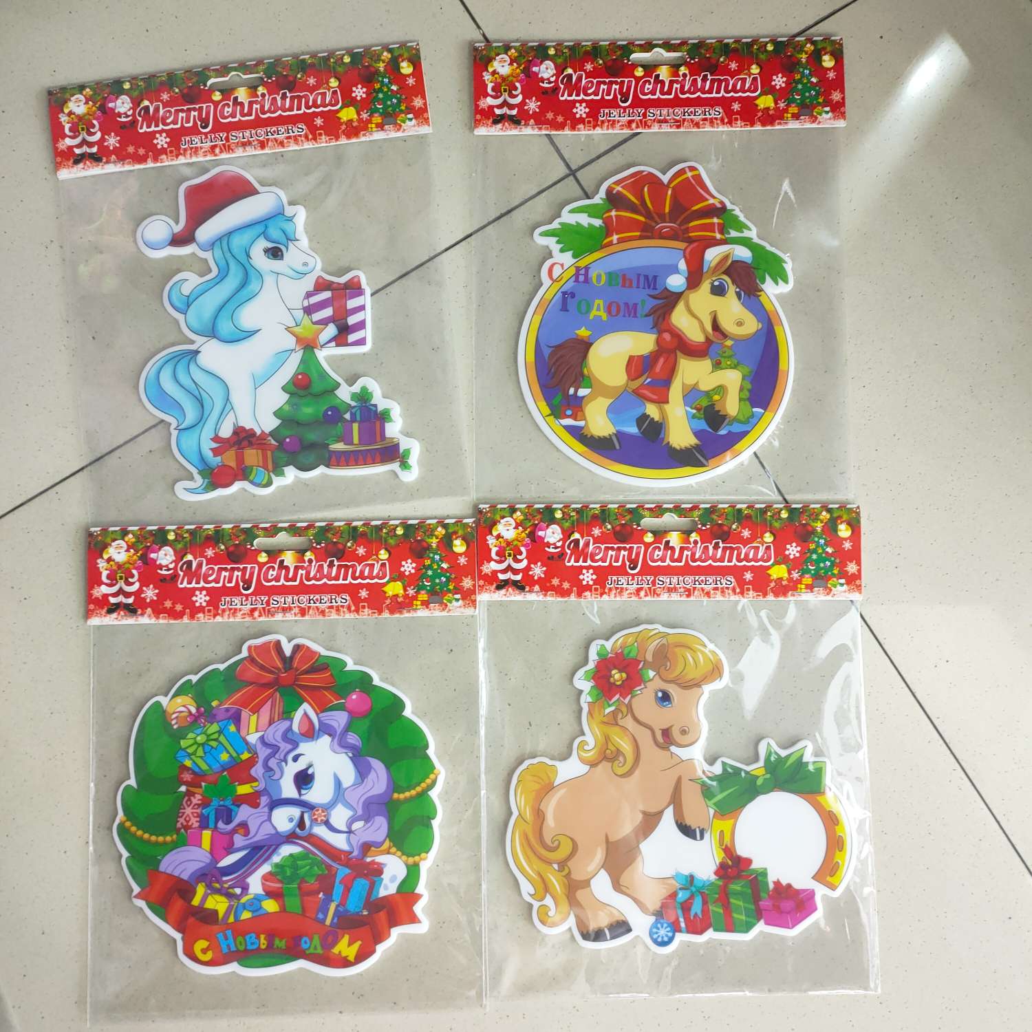 Creative Christmas stickers for the Year of the Horse jelly stickers with zodiac signs Application Scenario