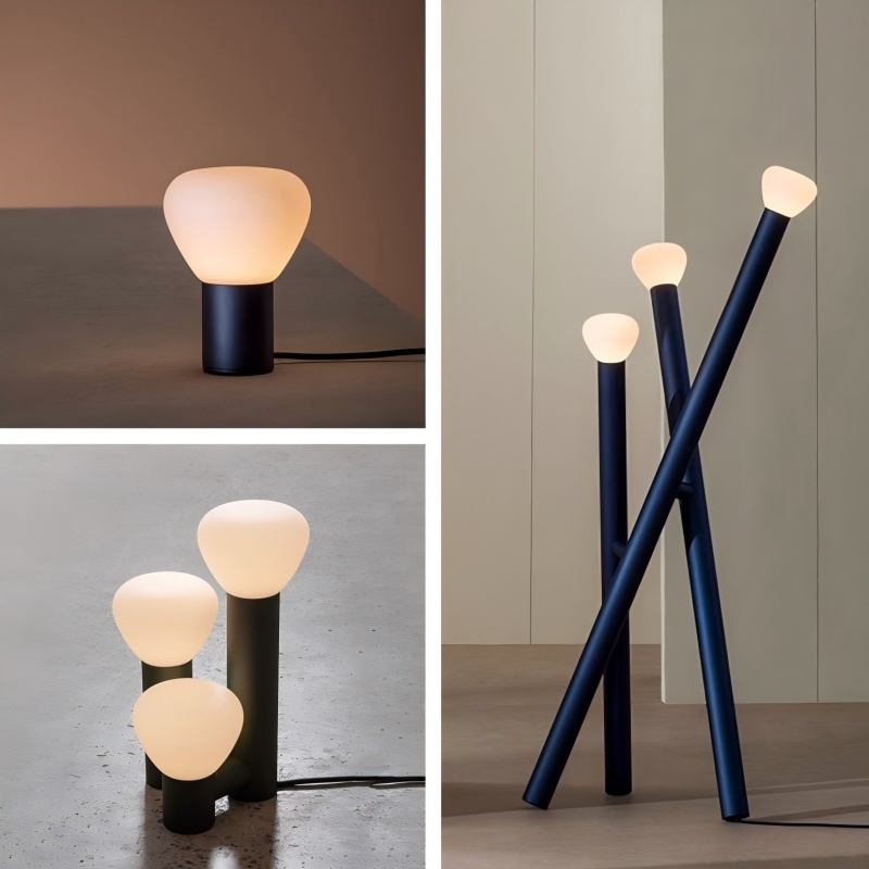 Nordic minimalist three-pronged floor lamp, living room sofa, creative model room, villa bedroom, study, decorative atmosphere table lamp Application Scenario