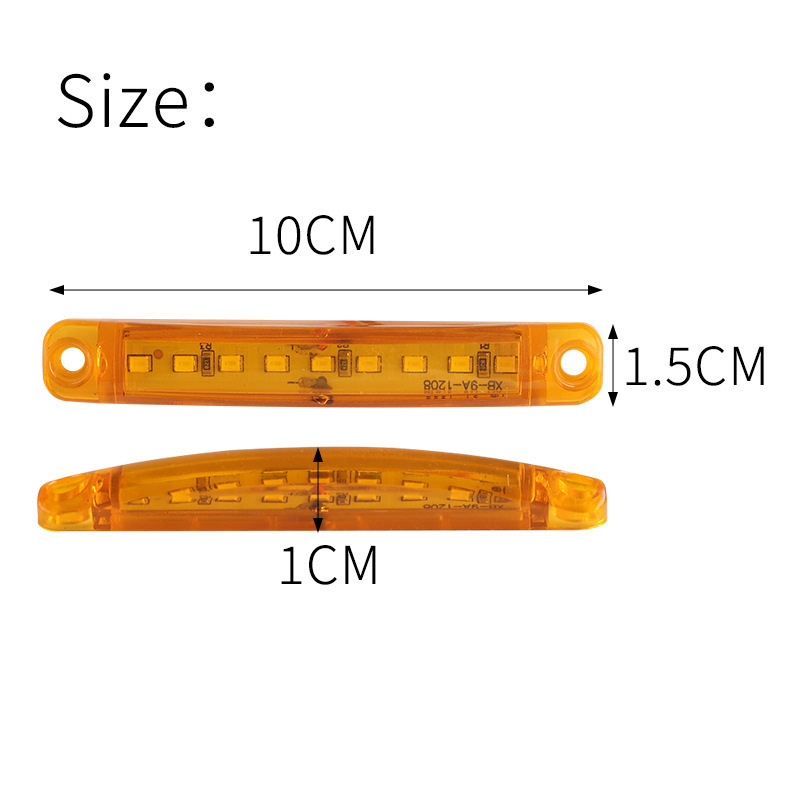 12V / 24V wide voltage 9-bead led general truck side light, truck side light signal light width indicator light factory direct sales details Picture