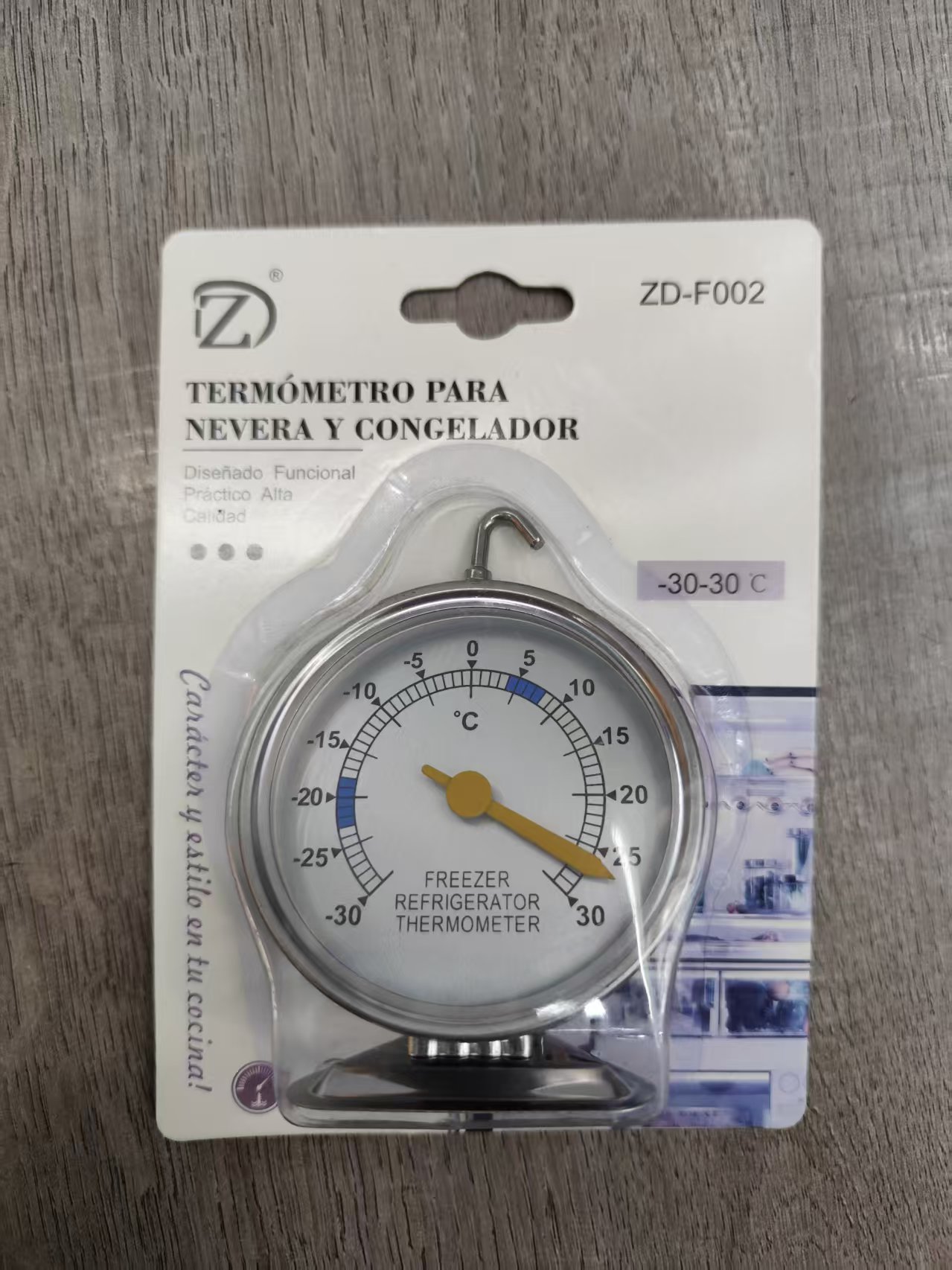 冰箱温度计 高精度温度表冰箱 适用于各种低温储存设备 不锈钢