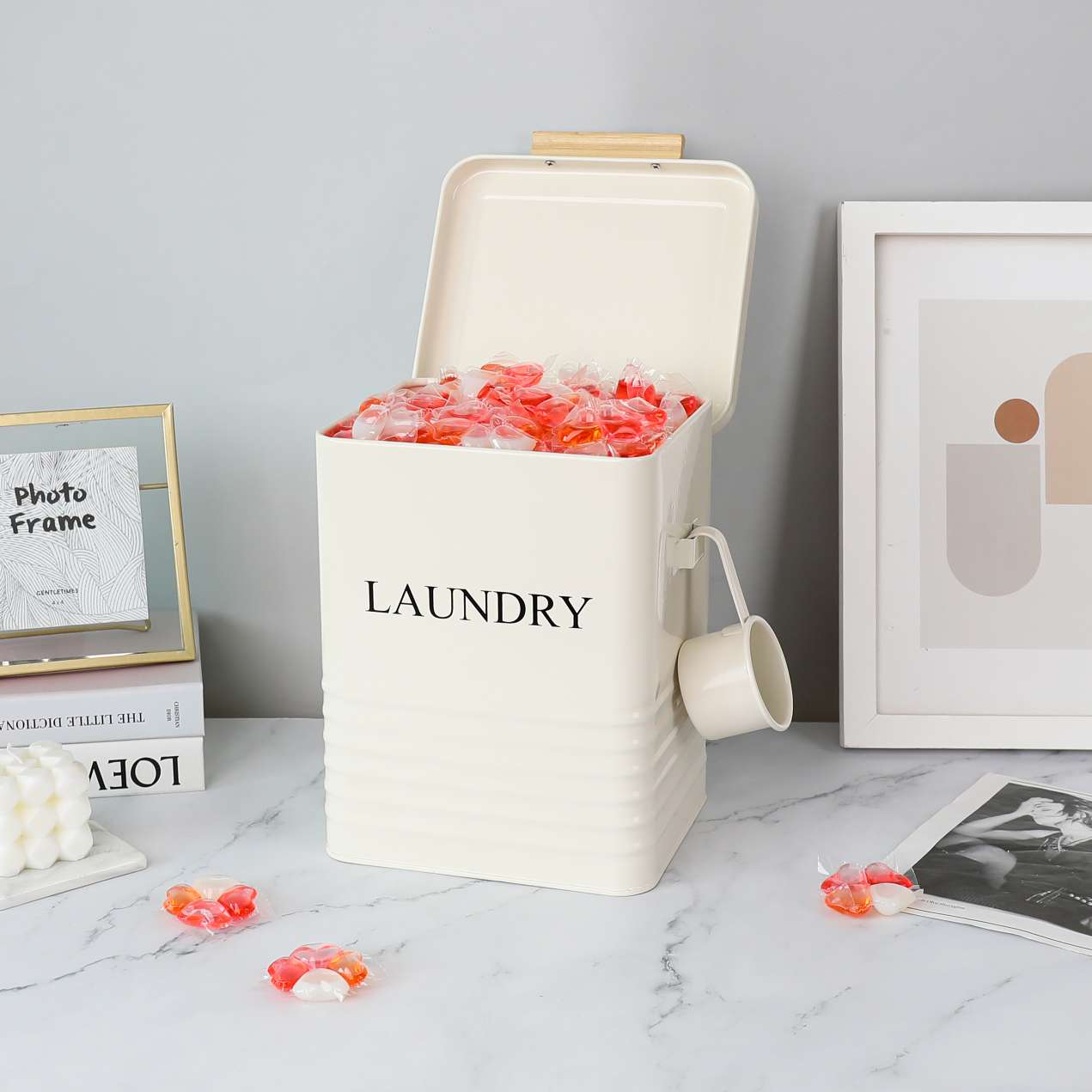 Daily Necessities Organizing Tools, Galvanized Iron Laundry Detergent Bucket, Storage And Organizing Box, Storage Bottom Hanging Basket, Practical Household Small Items, Storage Magic Tool, Iron Can, Best-Selling In South Africa And South America Specification drawing