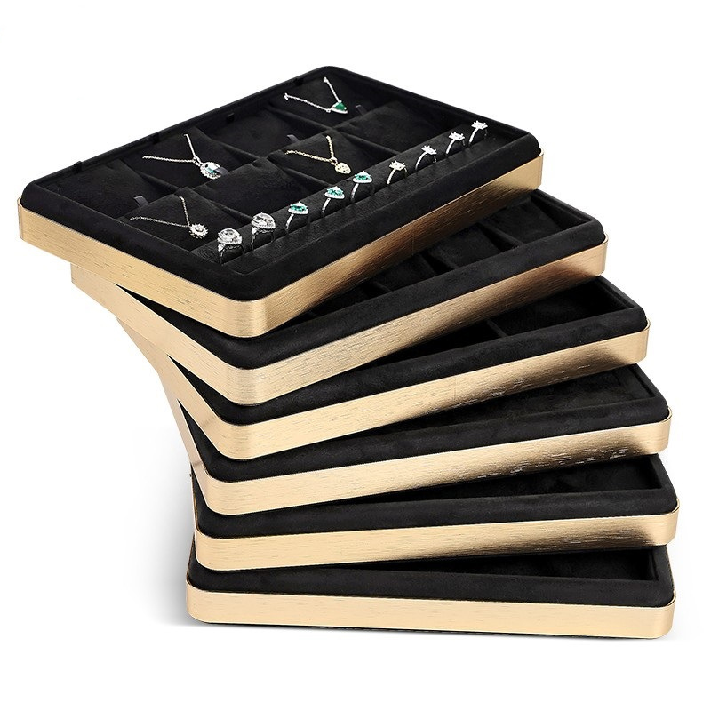 【 Factory Self-operated 】 Zhongmeida high-end black jewelry display plate, ring and necklace storage plate