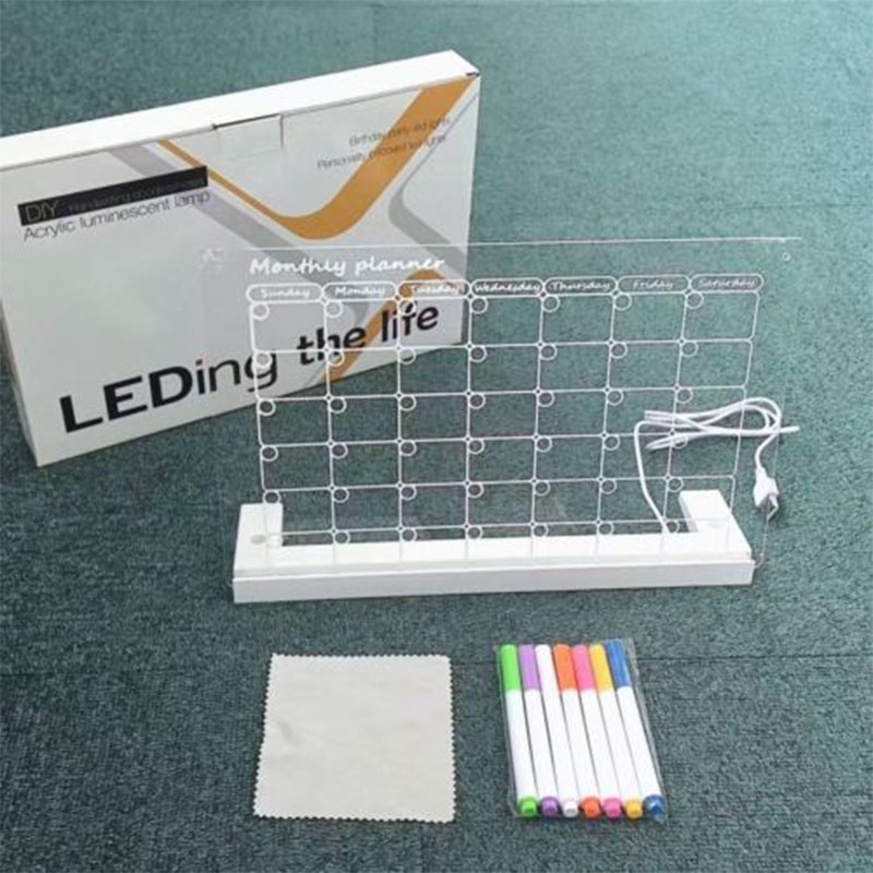 跨境彩色手绘板可擦写发光爱心留言板桌面氛围灯diy绘画板广告牌详情6