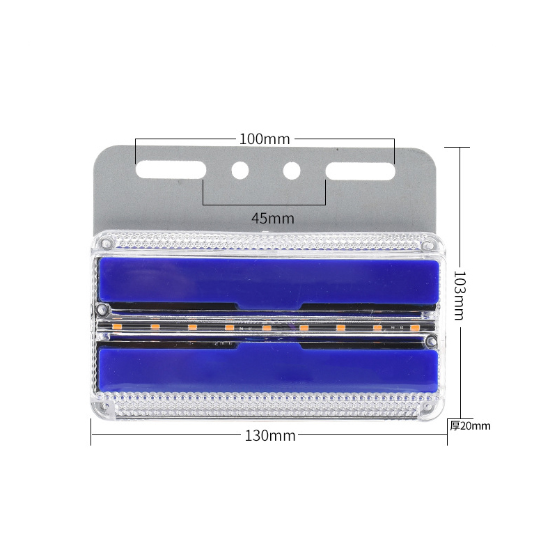 24VLED truck side lights, van side lights, flowing strobe lights, waist lights, ground light, tire lights, trailer reverse lights details Picture
