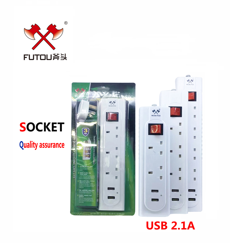 Wholesale UK Outlets Socket USB Extension Sockets BS Plug