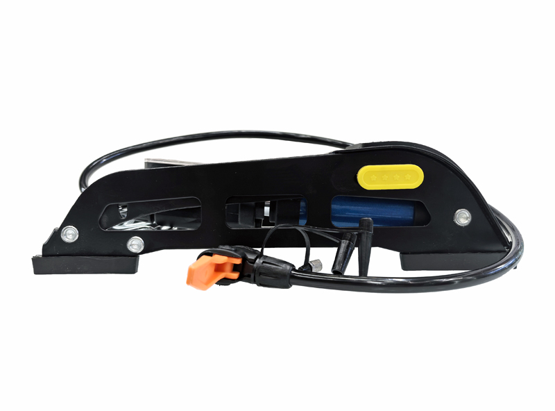 FP445S dual-tube foot-operated air cylinder with pressure gauge, bicycle foot-operated dual-cylinder air cylinder, folding car, motorcycle, bicycle foot-operated air cylinder, air pump pic 6