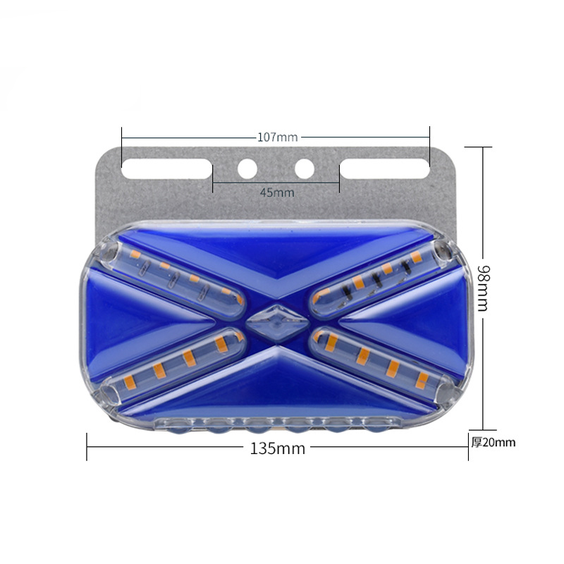 New 24VLED truck side lights, truck side lights, flowing flashing vehicle anti-rear-end warning lights, and truck turn signals details Picture
