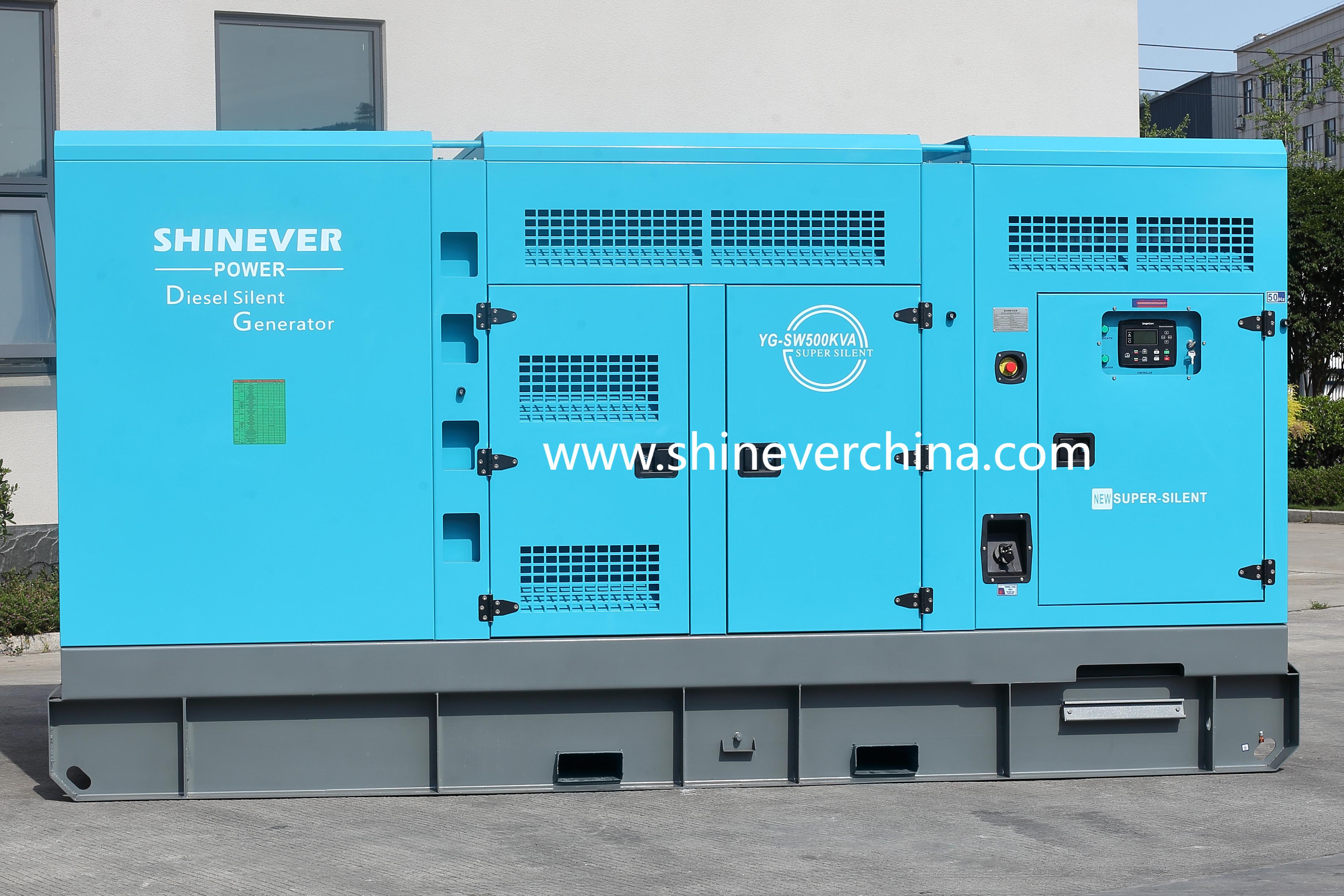 Shinever 潍柴500KVA  柴油发电机组 全铜无刷发电机 潍柴动力大柴油发电机组