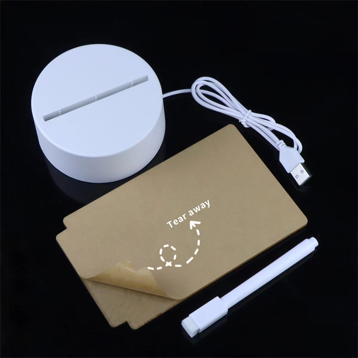 Factory wholesale message boards, night lights, USB charging, handwritten notes, memorandums, acrylic 3D night lights, handwriting boards, children's LCD handwriting boards details Picture