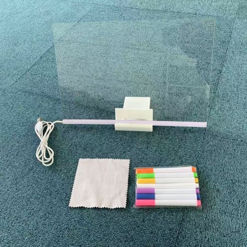 跨境彩色手绘板可擦写发光爱心留言板桌面氛围灯diy绘画板广告牌详情8