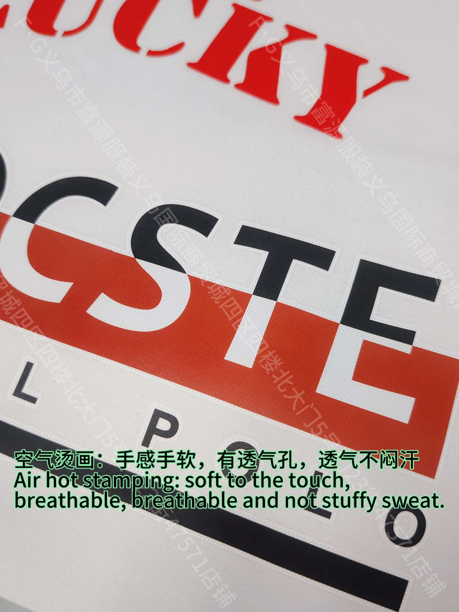 Customized production of cross-border T-shirts, polo short-sleeved shirts, logo heat transfer embroidery, work clothes and school uniforms. Clear logo patterns, bright colors, no color fading after washing, elastic and environmentally friendly heat transfer detail image 11