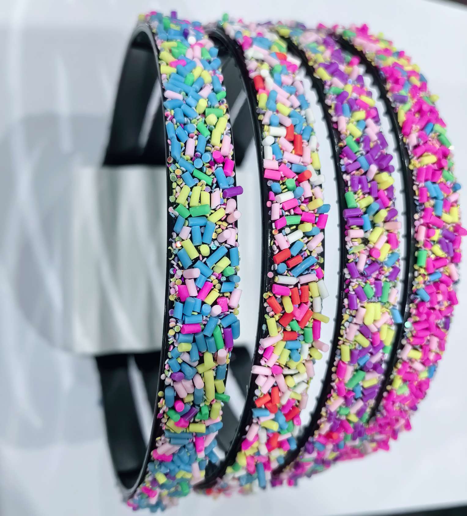 跨境欧美热销时尚新款1.5公分带齿防滑发箍甜甜圈糖果色头箍