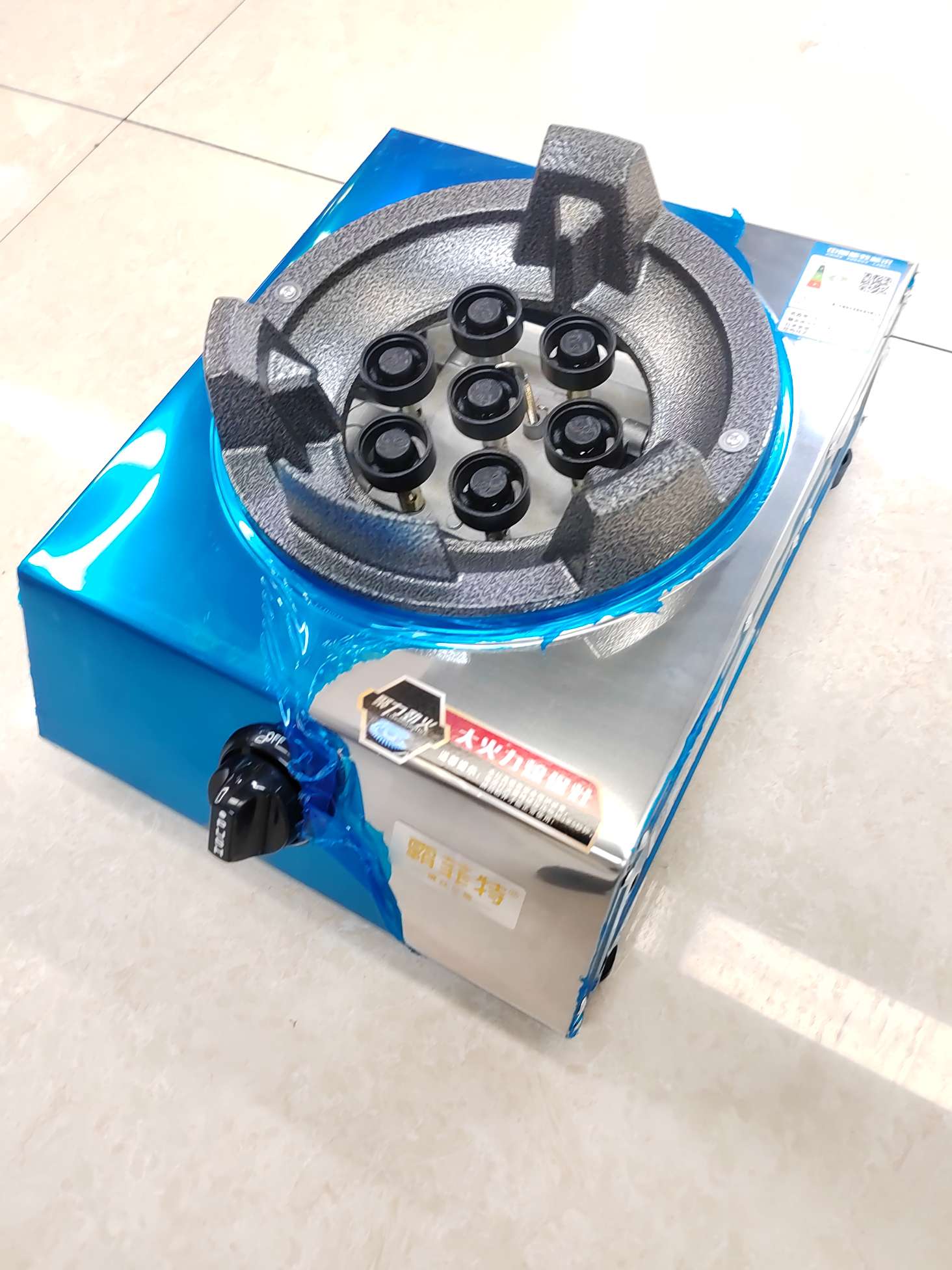 Commercial and household low-pressure high-flame gas stoves, single and double stoves, household liquefied gas and natural gas countertop stoves, concentrated firepower in restaurants, super high detail image 2